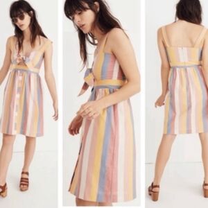 Madewell Pastel Striped Mini Dress NWT NEW Size 2